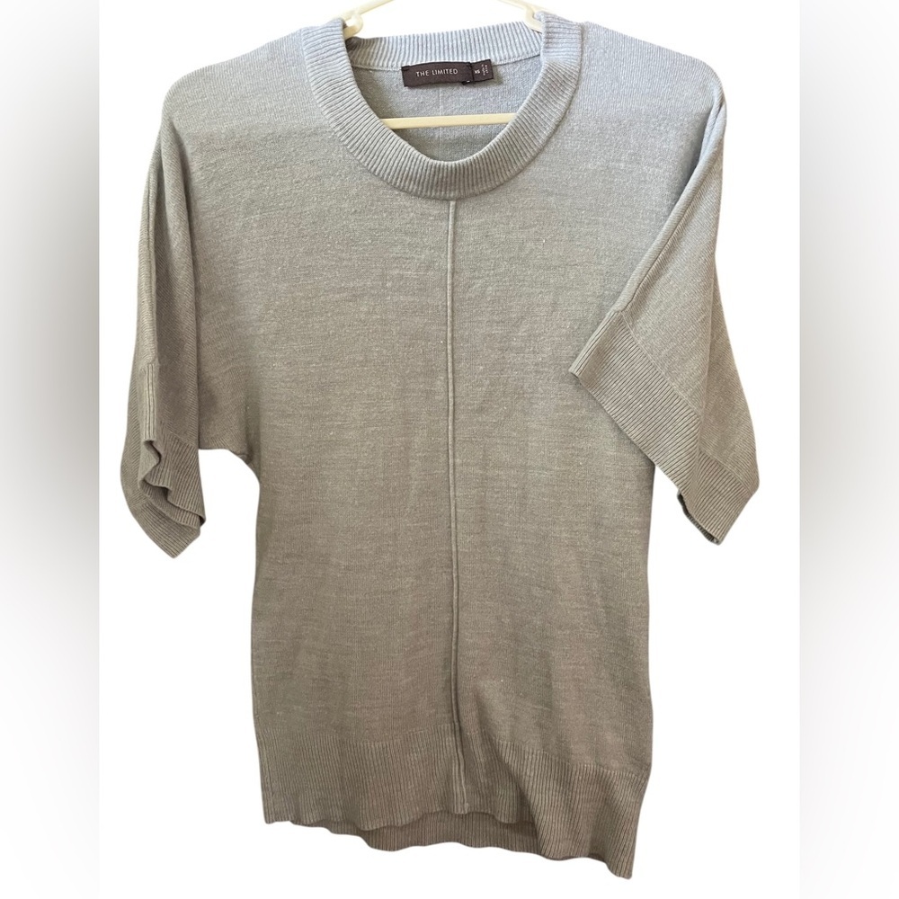 The Limited Light Gray Knit Sweater Top XS